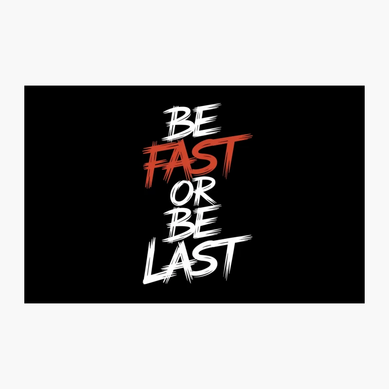 Fast Typography: Minimalist Red Text Design Travel Mug
