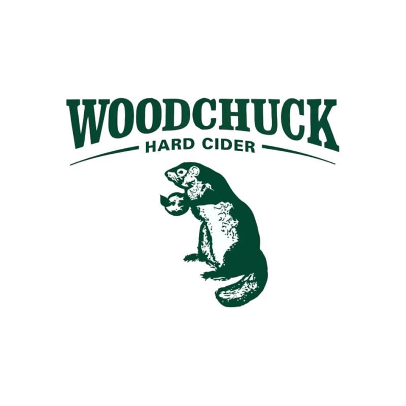 Woodchuck Hard Cider Green Logo with Mascot Design Pin