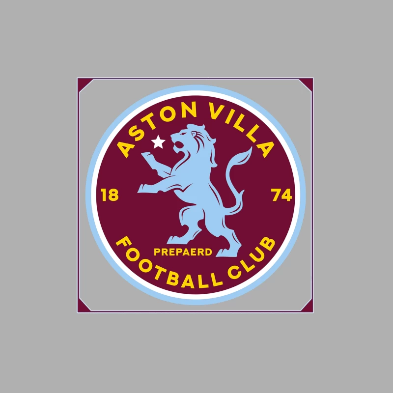 Aston Villa Football Club Historic Crest with Rampant Lion Male Tank Top