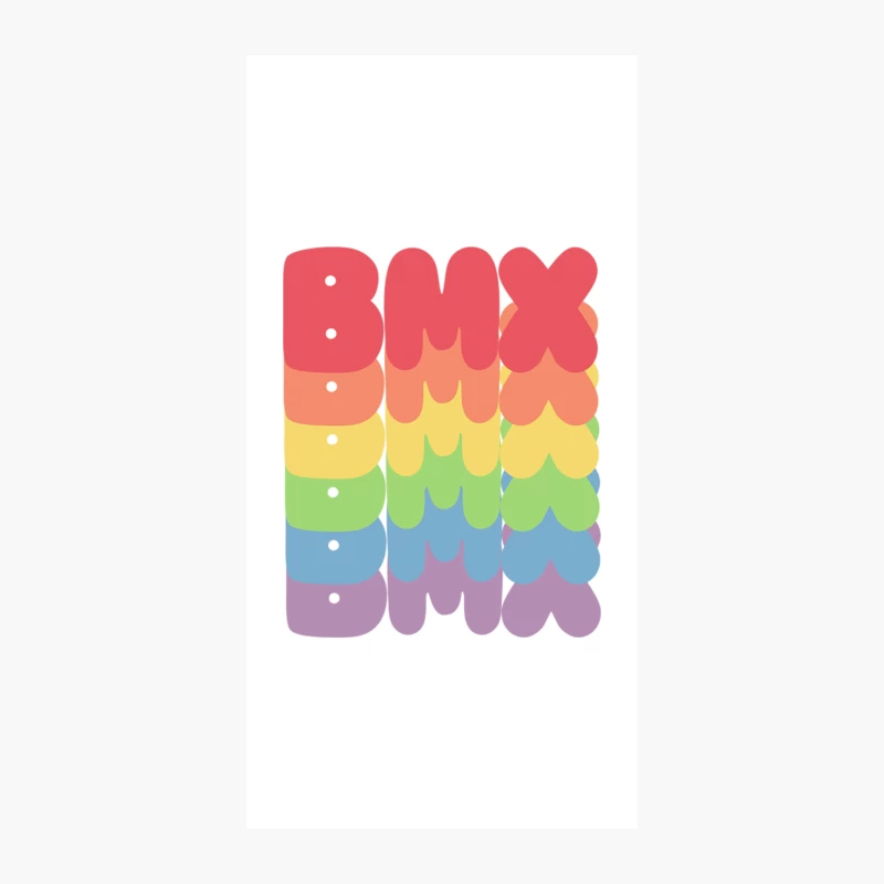 BMX  Rainbow Typography Design iPhone Case