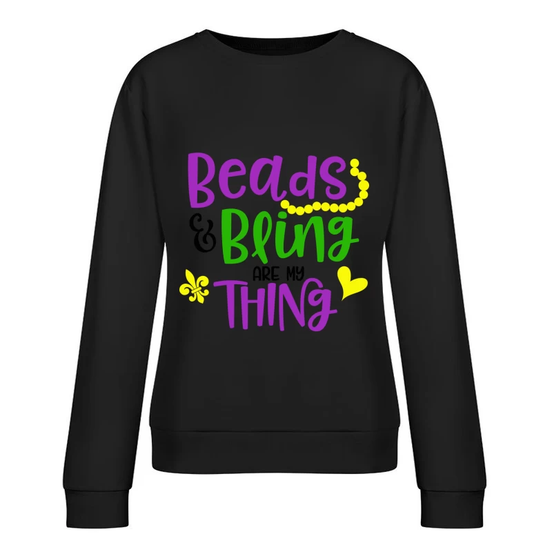 Perles et strass Femme Sweat-shirt à enfiler