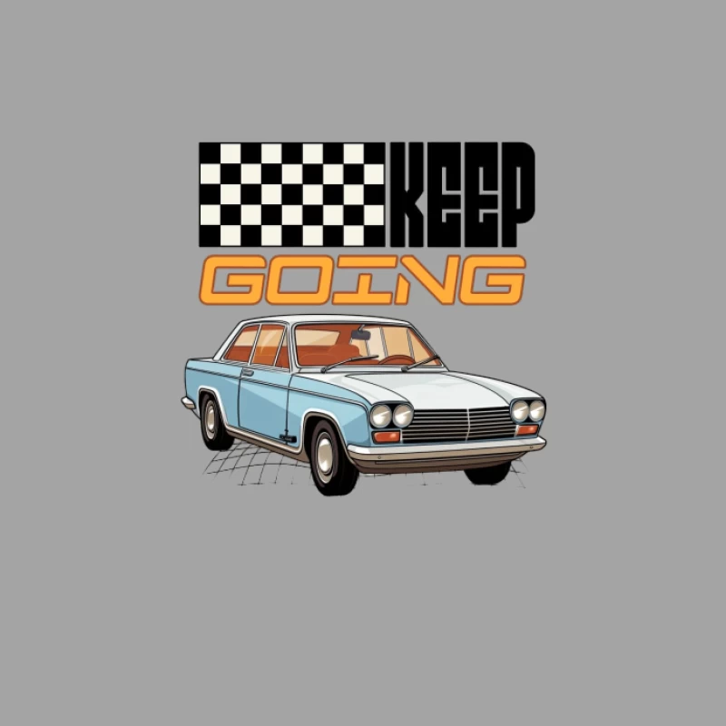 Klassisches Auto mit Motivationsspruch Damen T-Shirt