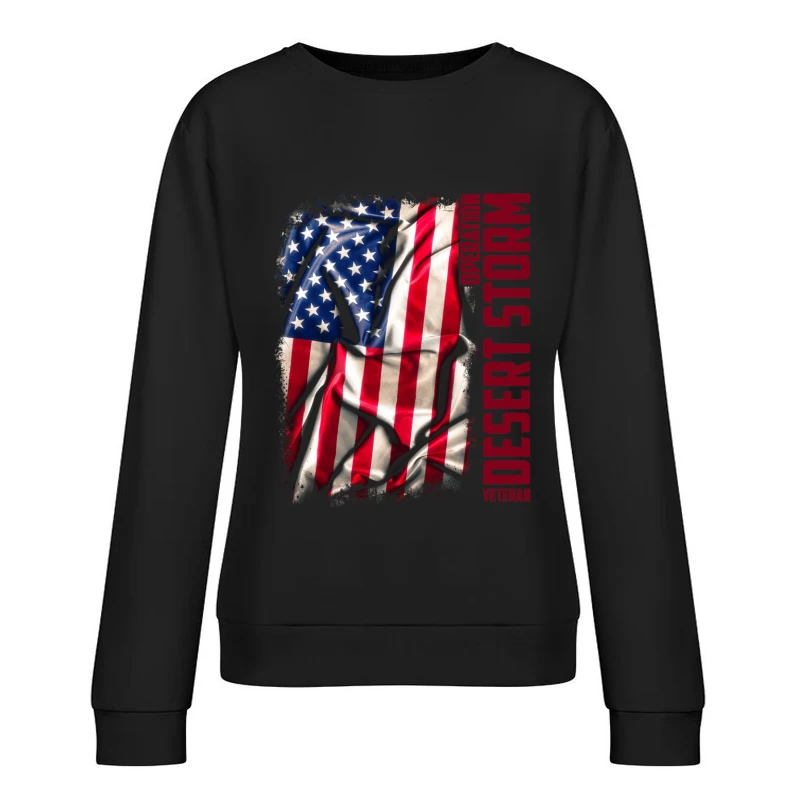 Drapeau Américain Déchiré - Opération Desert Storm Femme Sweat-shirt à enfiler