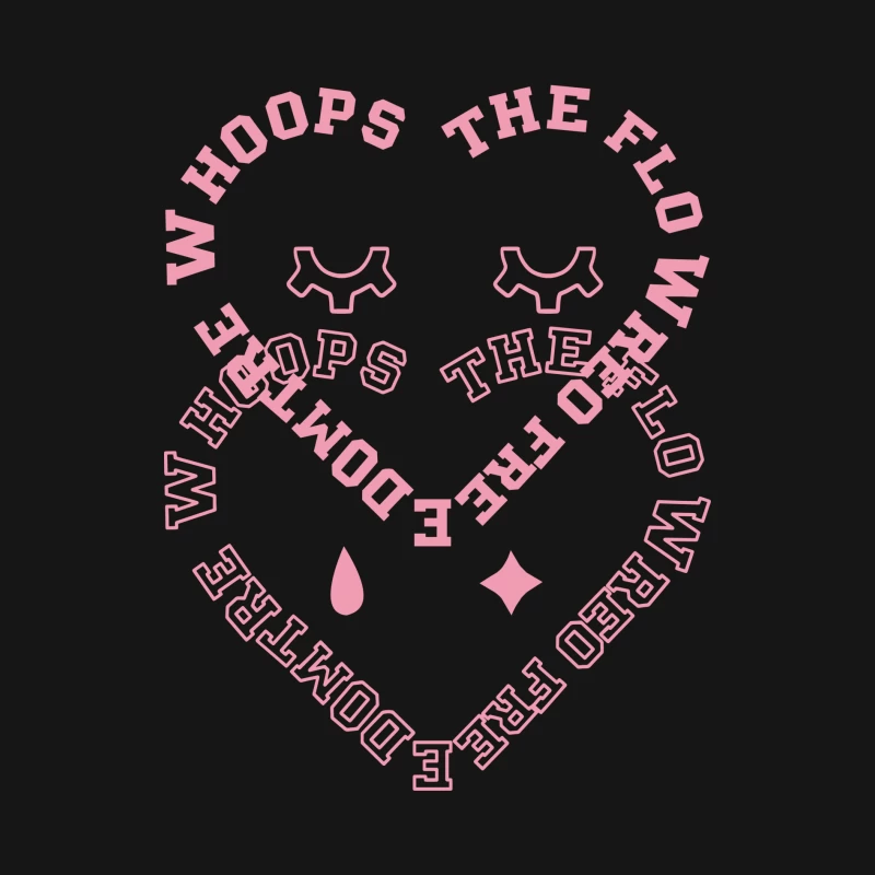 Herzförmiges Design mit Text Damen Langarm T-Shirt