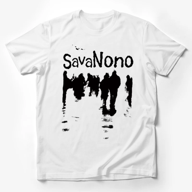 Schwarz-Weiß Menschen Silhouetten Herren T-Shirt