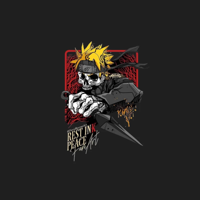 Skelett-Ninja-Kunst mit Kunai Herren Tanktops