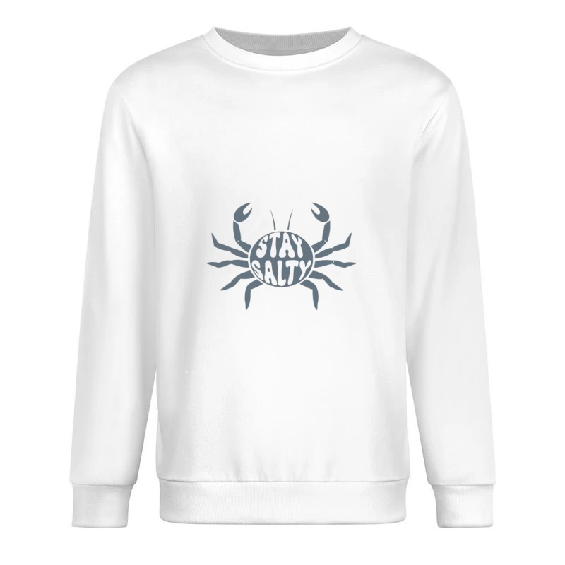 Restez salé design de crabe Homme Sweat-shirt à enfiler