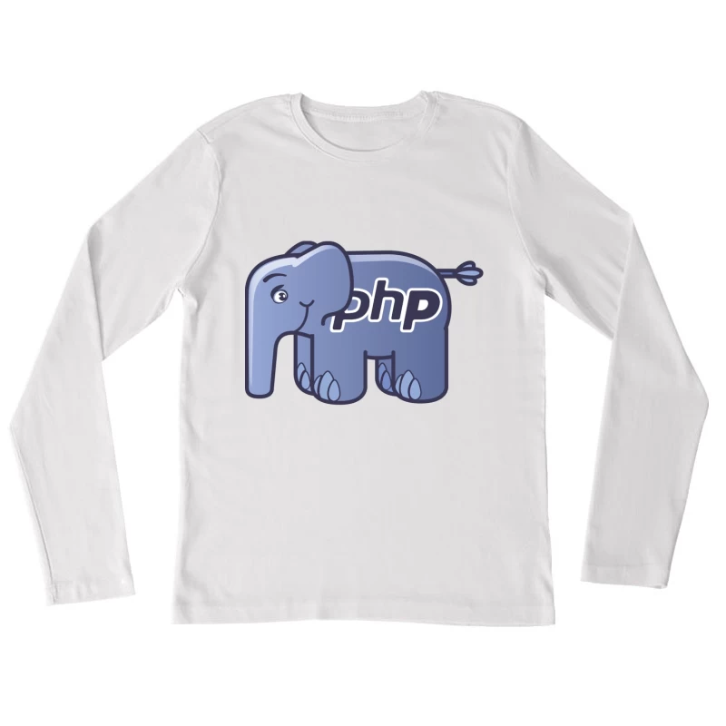 PHP Programming Language Elephant Mascot Logo Female Long Sleeve T-Shirt