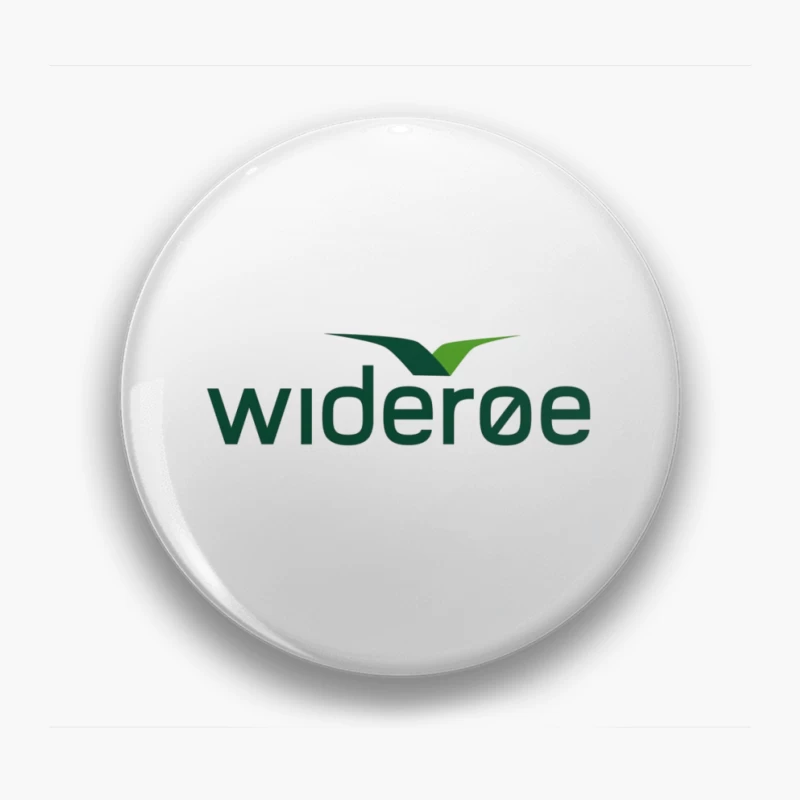 Wideroe Airlines Green Bird Logo Design Pin