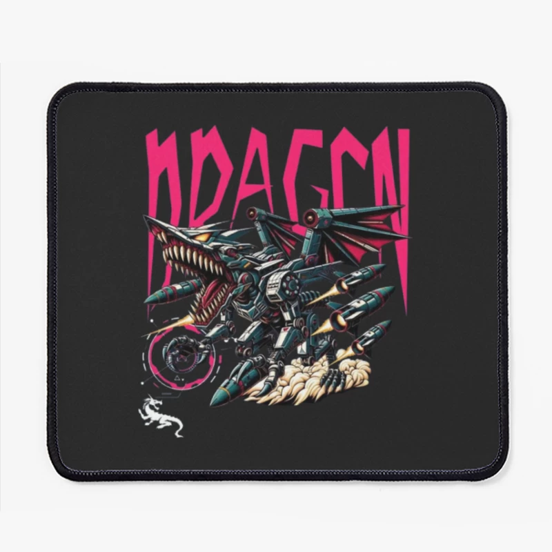 Mechanical Dragon Robot in Graffiti Art Style Mouse Pad