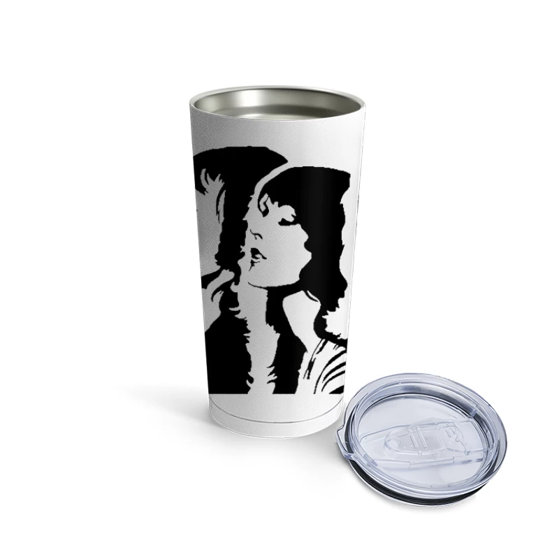 Abba Black White Travel Mug