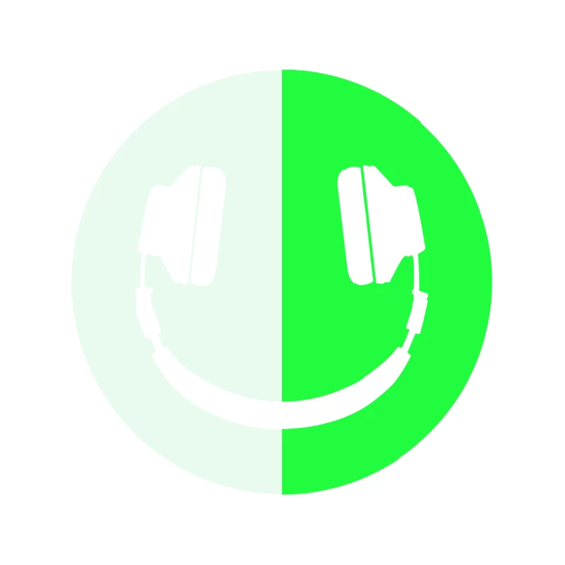 Glow In The Dark Headphone Smiley Tapestry