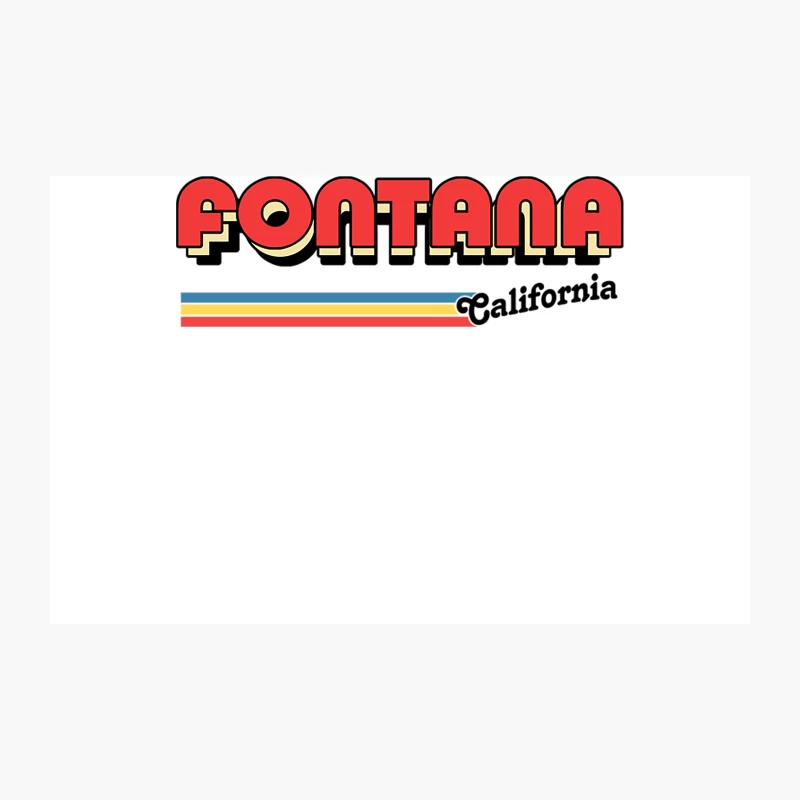Fontana, CA  Retro Typography Design Travel Mug
