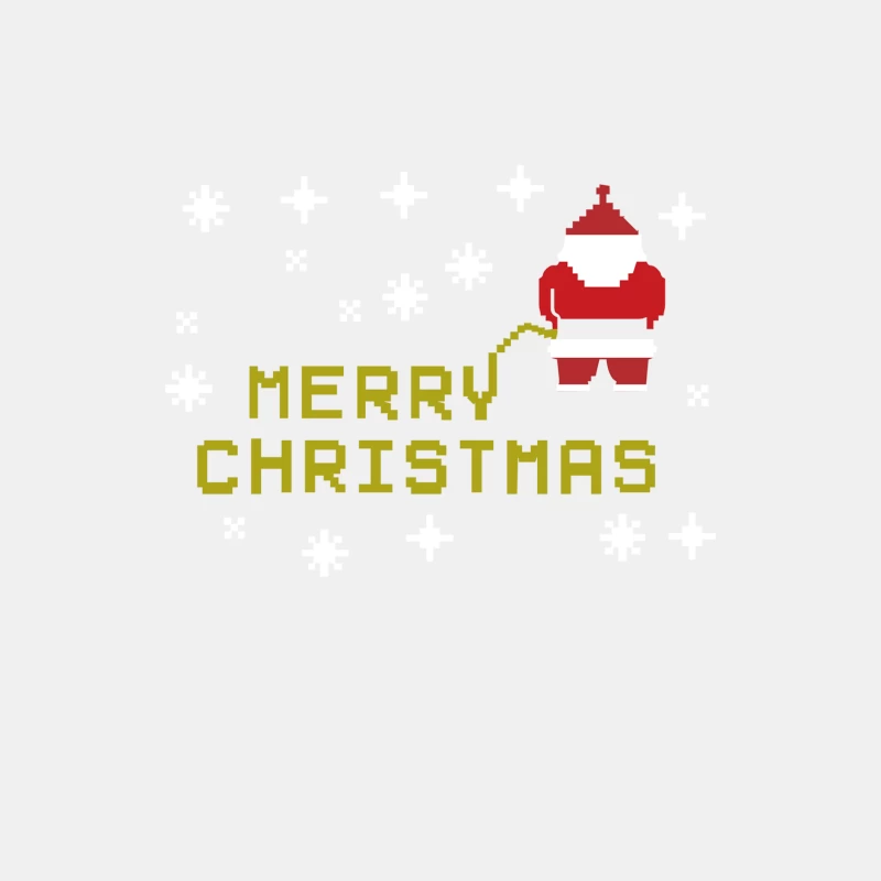 Santa Peeing Merry Christmas Male Tank Top