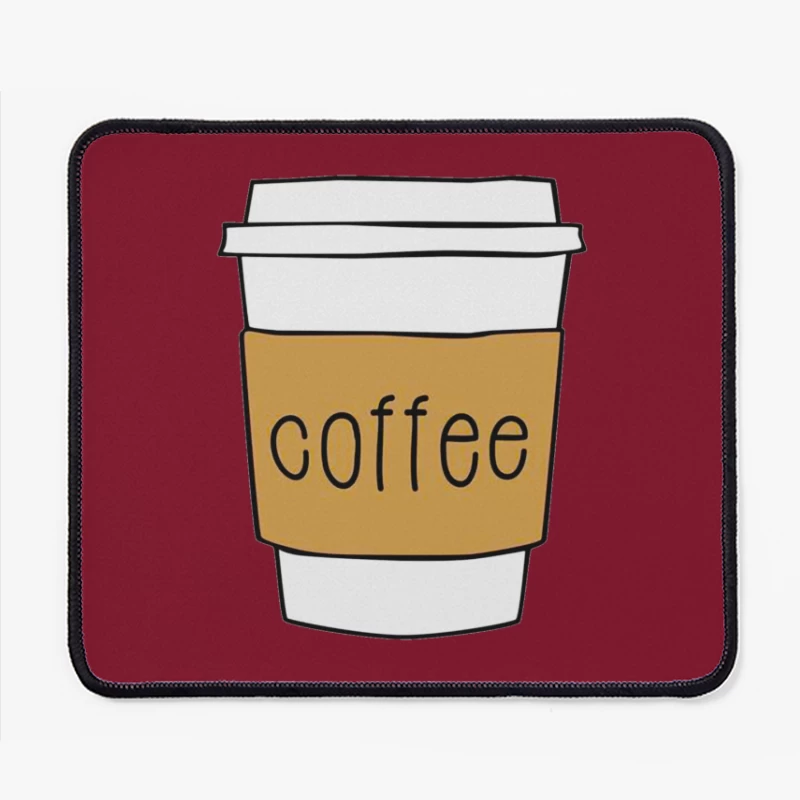 Coffee Cup Illustration Mouse Pad