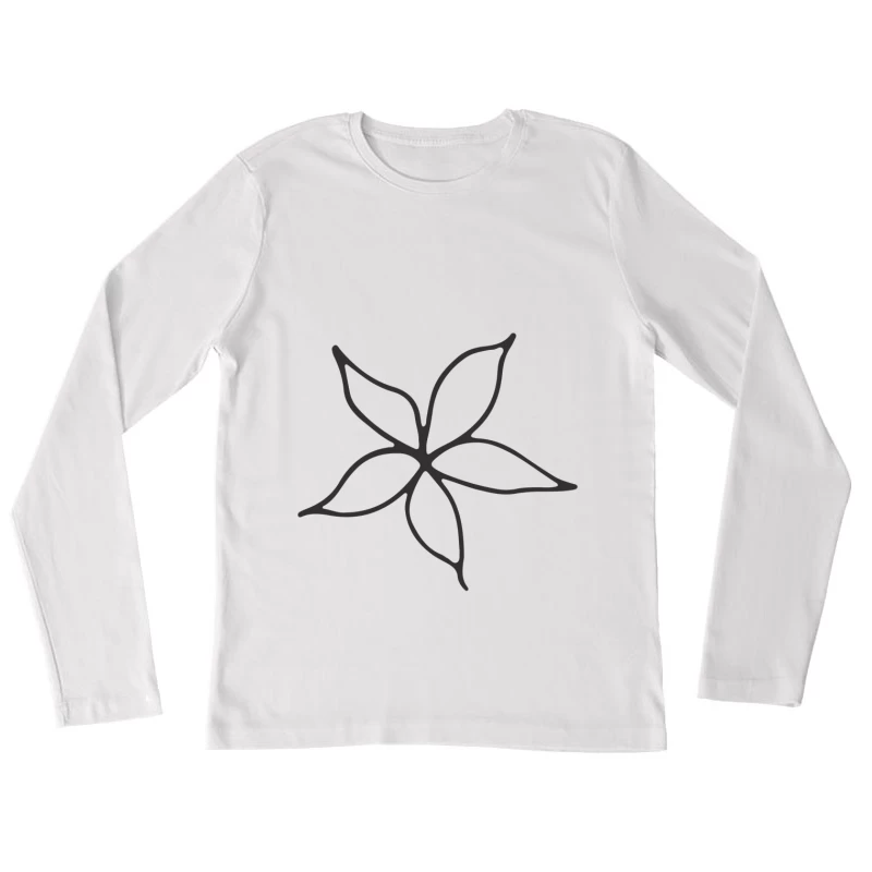 Illustration de fleur stylisée Femme Manches Longues T-Shirt