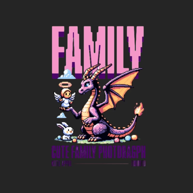 Photo de famille dragon avec ange gardien Homme Sweat-shirt à enfiler