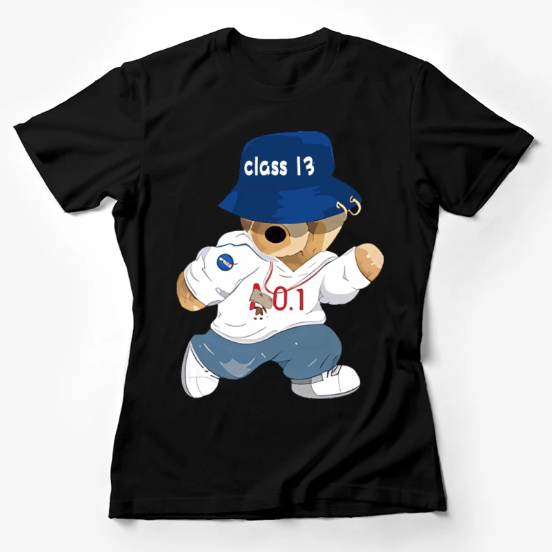 Teddybär mit Hut und lässiger Kleidung Damen T-Shirt
