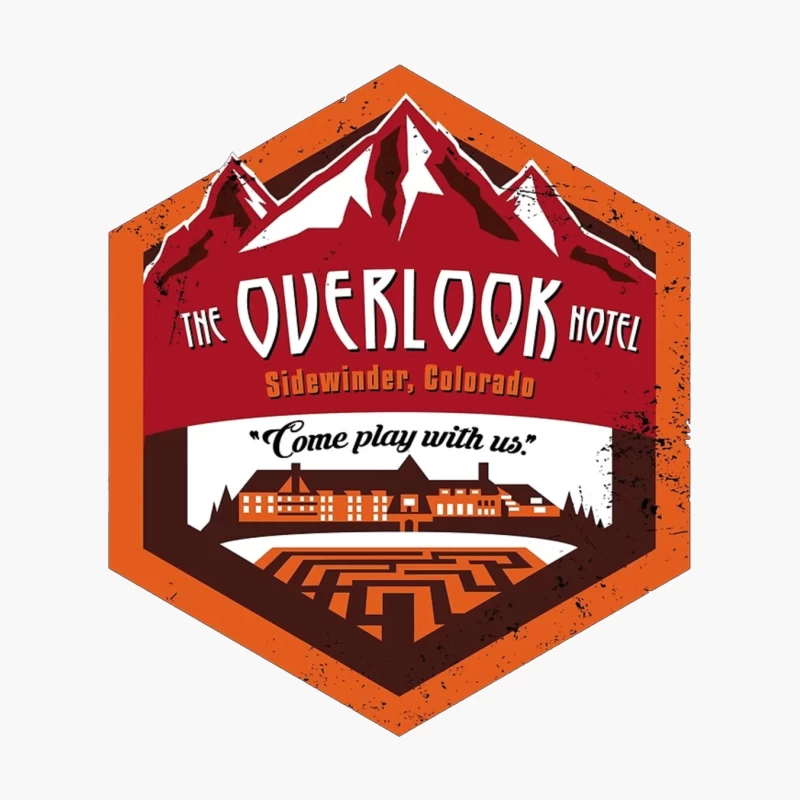 Vintage Logo for The Overlook Hotel: A Sinister Mountain Resort Cotton Tote Bag