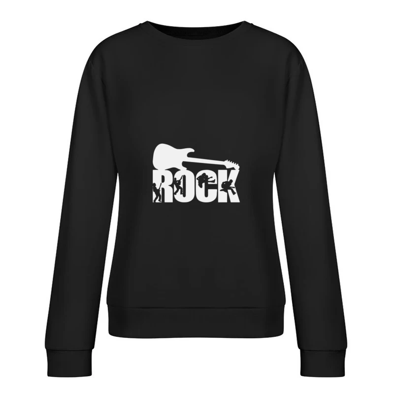 Rock Music Illustration Female Pullover Sweatshirt