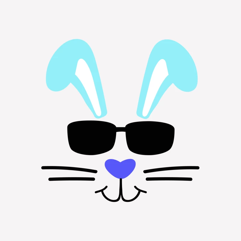 Visage de lapin avec lunettes Femme T-Shirt