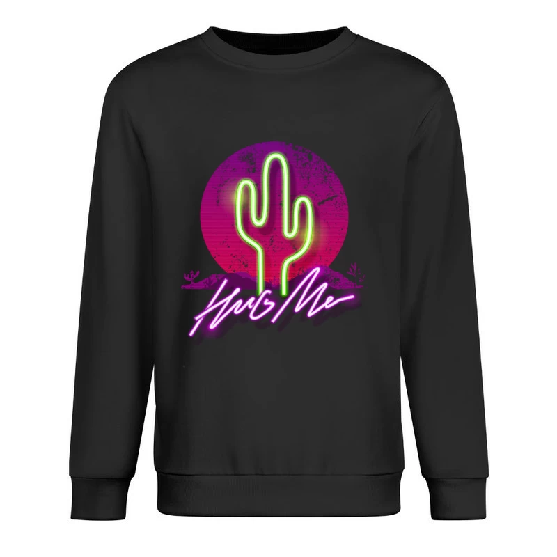 Cactus Néon et Coucher de Soleil Homme Sweat-shirt à enfiler