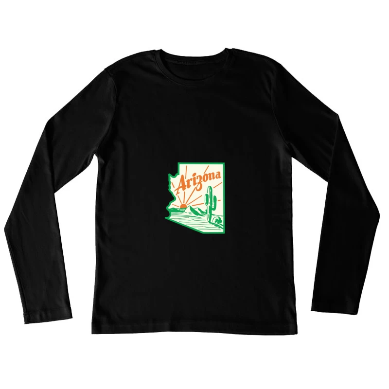 Arizona Wüste mit Sonnenuntergang Damen Langarm T-Shirt