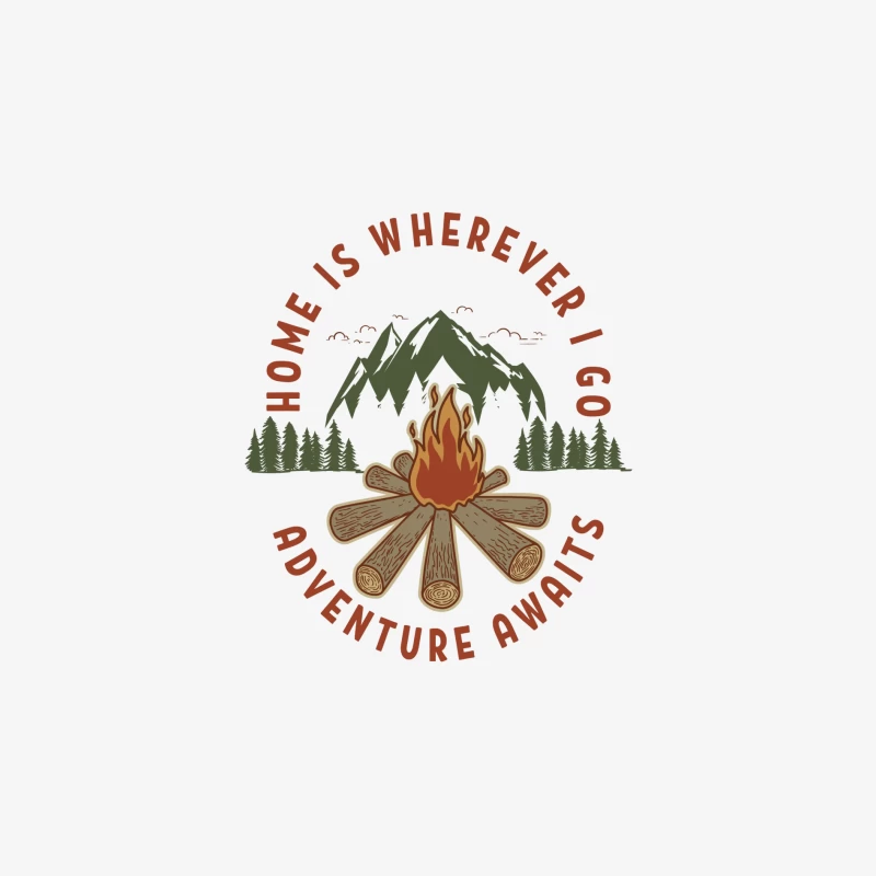 Abenteuer erwartet Lagerfeuer Damen Langarm T-Shirt