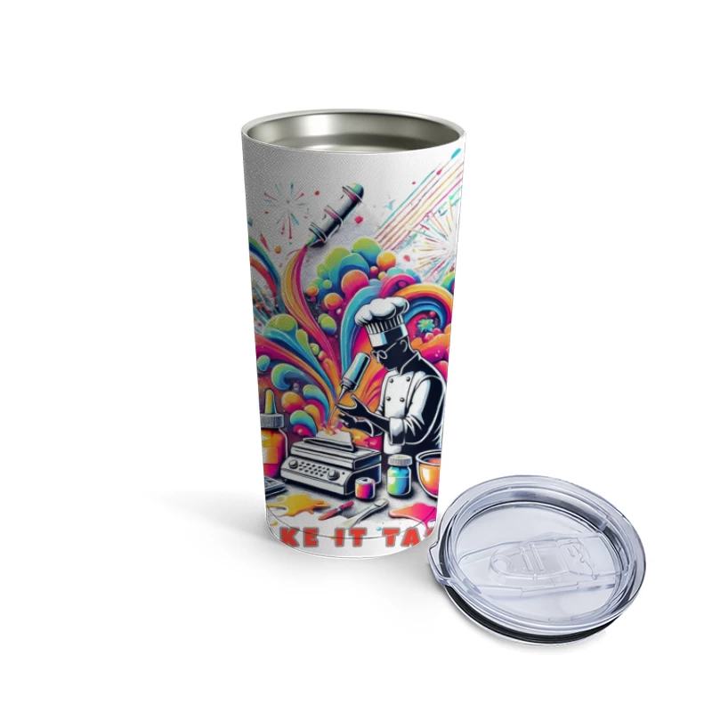 Psychedelic Chef's Culinary Creation Explosion Travel Mug