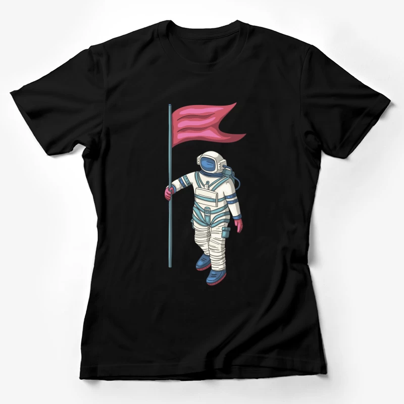 Astronaut mit Fahne Damen T-Shirt