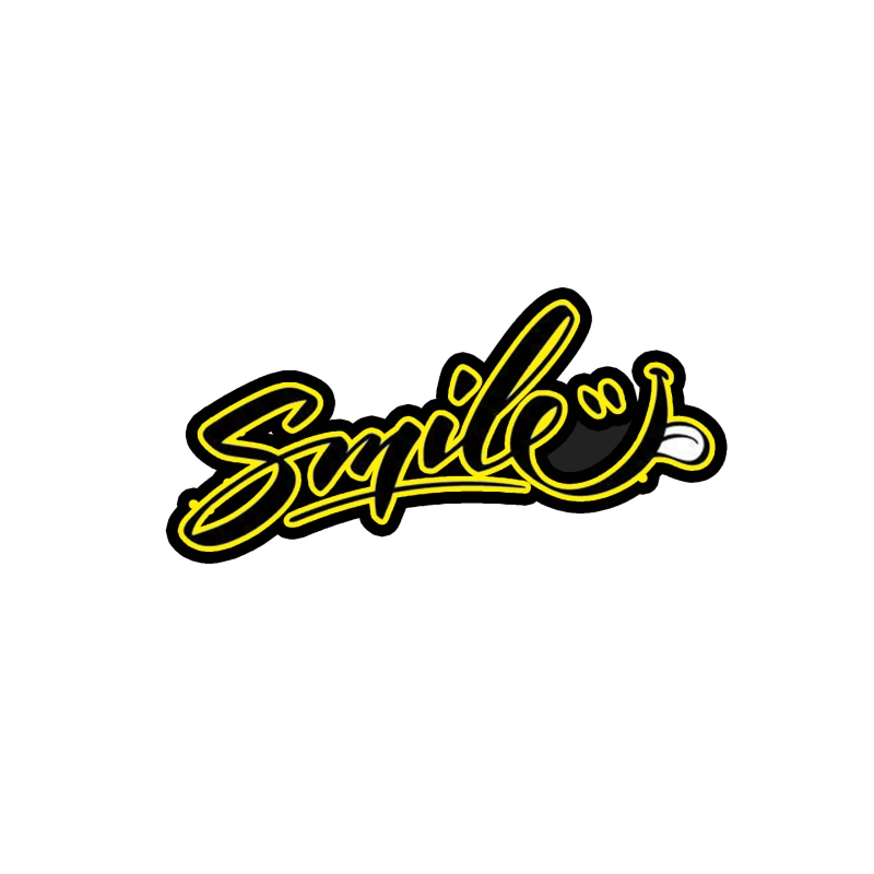Modern Graffiti Art Design Featuring "Smile" Throw Pillow