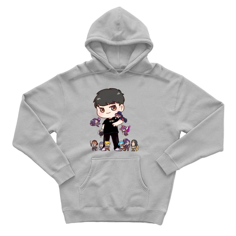 Chibi-Design mit Charakteren Herren Pullover Hoodie