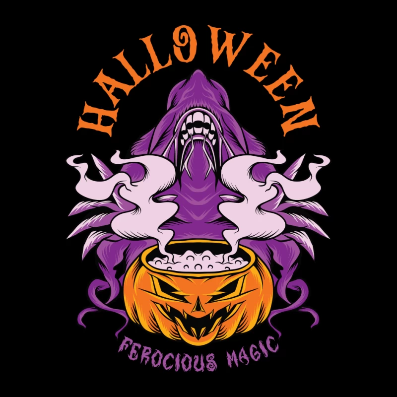 Halloween Ferocious Magic Design Pin