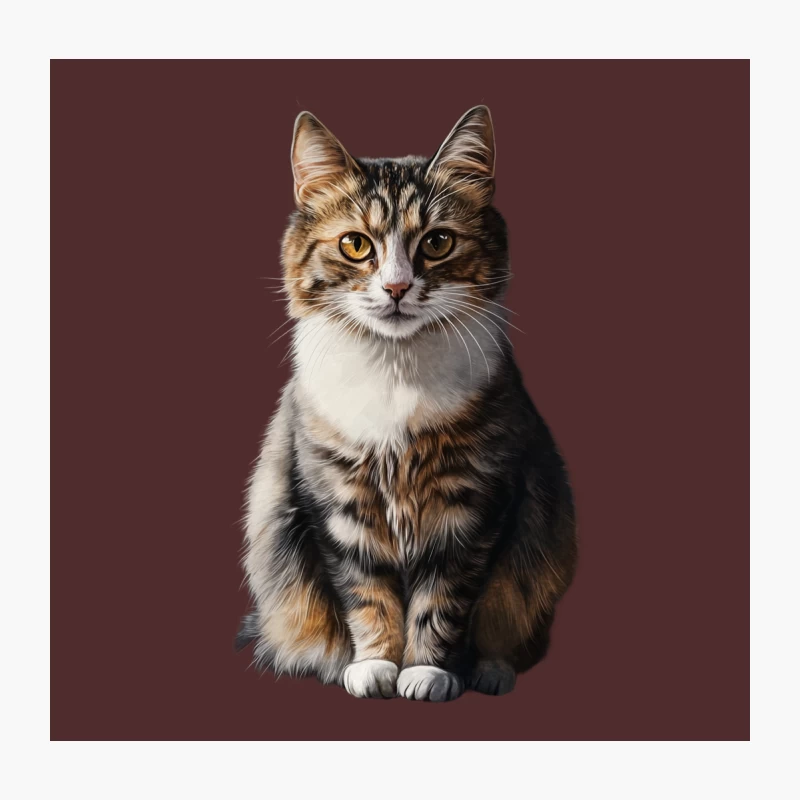 Adorable Tabby Cat Portrait: Furry Feline Friend Throw Pillow