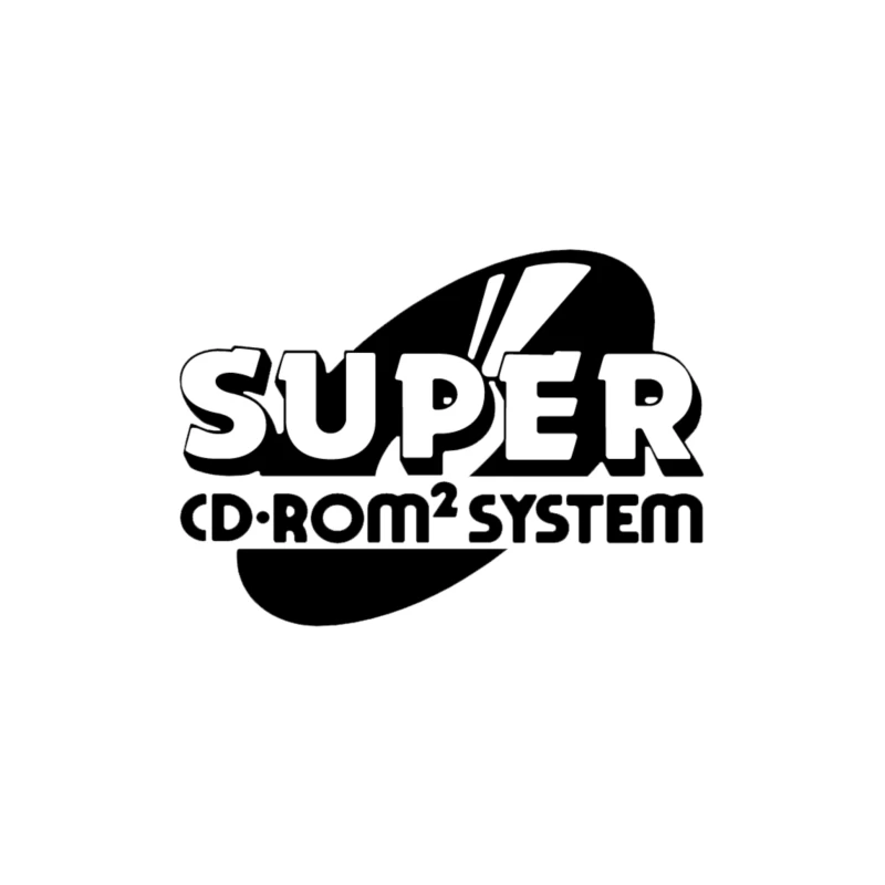 Super CD-ROM² System Logo Throw Pillow