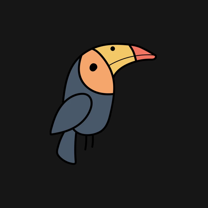 Image d'un toucan stylisé Homme Manches Longues T-Shirt