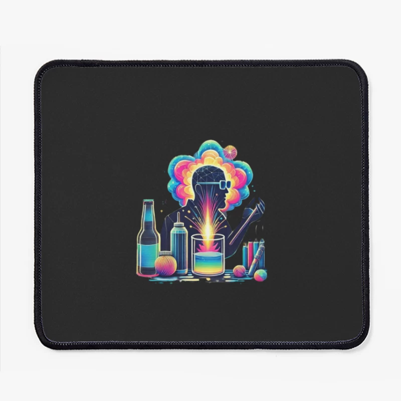 Colorful Mind: Creative Science and Imagination Illustration Mouse Pad