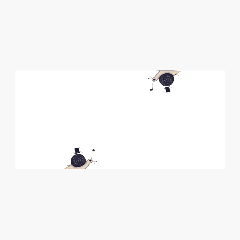 Whimsical Top Hat-Wearing Snails: Minimalist Cartoon Illustration Coffee Mug