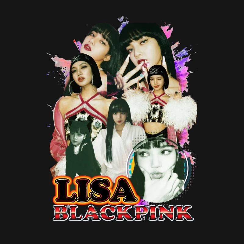 Collage of Lisa from BLACKPINK Female Long Sleeve T-Shirt