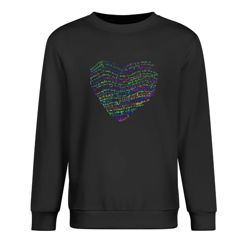 Coldplay Lyrics Art Male Pullover Sweatshirt