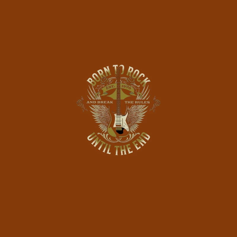 Born to Rock Graphic Tee Desk Mat