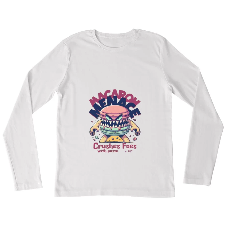 Macaron Menaçant Femme Manches Longues T-Shirt