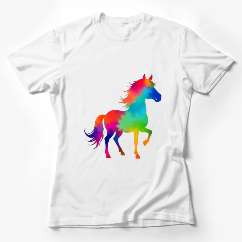 Colorful horse Silhouette Female T-Shirt