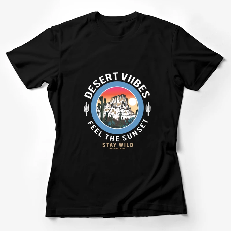 Wüstenstimmung und Sonnenuntergang Damen T-Shirt