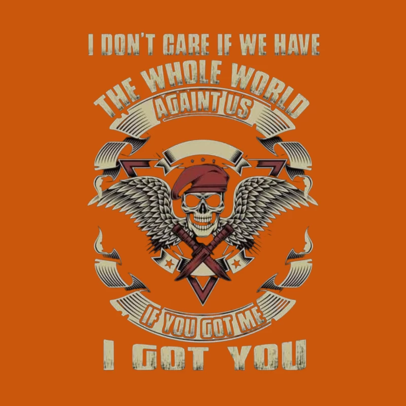 Motivational Military Solidarity Design Throw Pillow