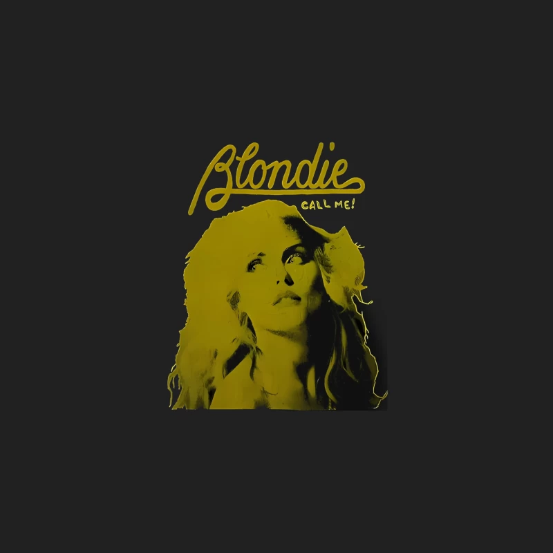 Vintage Blondie "Call Me" Album Cover in Yellow Monochrome Bucket Hat