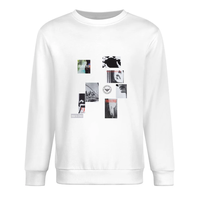 Emporio Armani Modemagazin-Collage Herren Pullover Sweatshirt