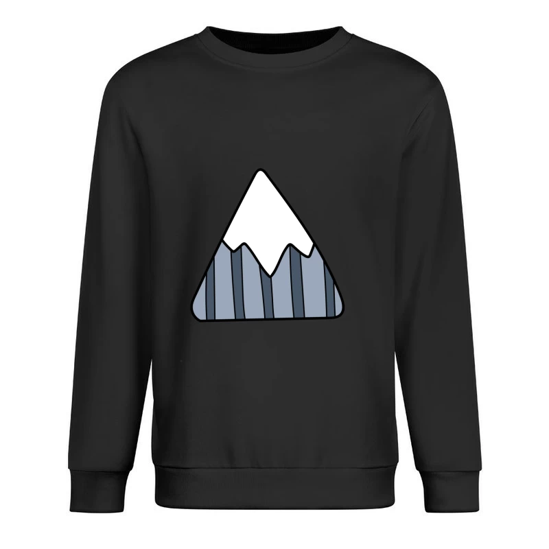 Montagne stylisée avec neige Homme Sweat-shirt à enfiler