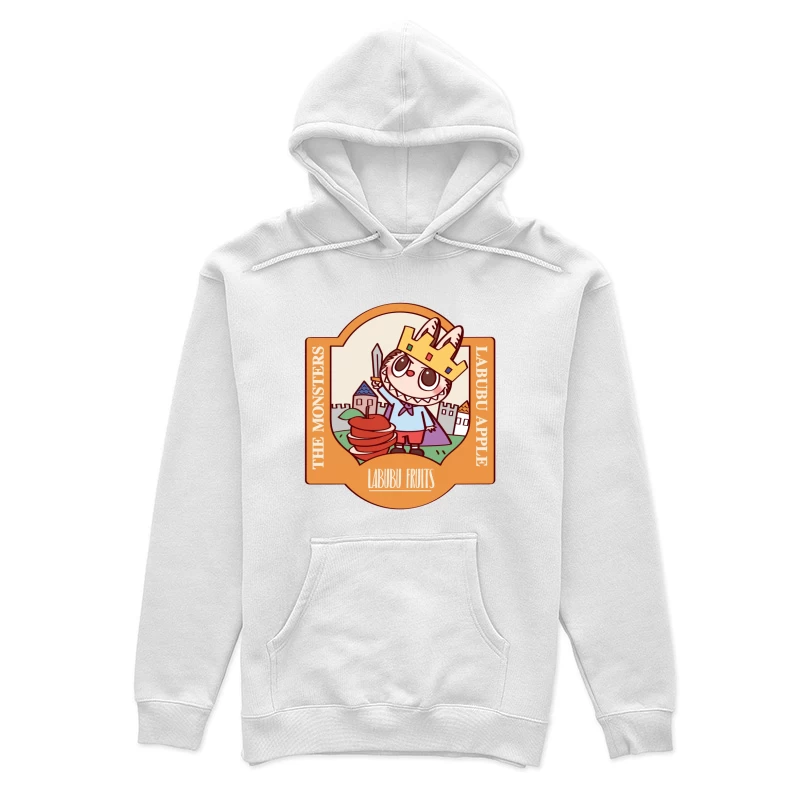 Kleines Monster mit Schwert und Äpfeln Damen Pullover Hoodie