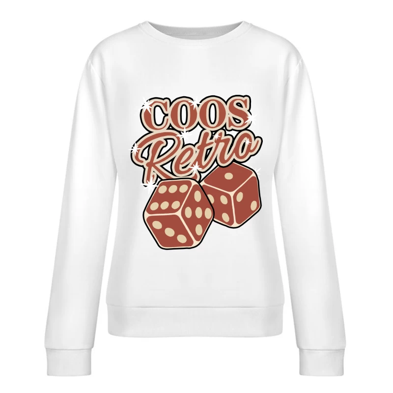 Retro Glückswürfel Design Damen Pullover Sweatshirt